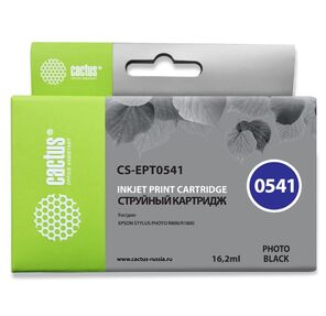 Картридж струйный Cactus CS-EPT0541 для Epson Photo R800 R1800 черный 16.5мл