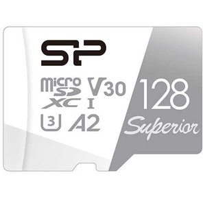 Флеш карта microSD 128GB Silicon Power Superior Pro A2 microSDXC Class 10 UHS-I U3 Colorful 100 / 80 Mb / s  (SD адаптер)