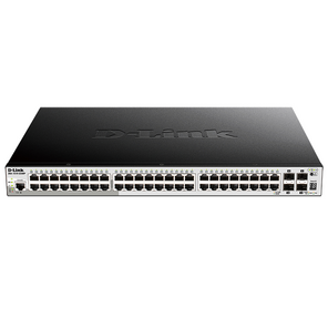 D-Link DGS-1510-52XMP / A2A PROJ Управляемый L2+ стекируемый коммутатор с 48 портами 10 / 100 / 1000Base-T и 4 портами 10GBase-X SFP+  (48 портов PoE 802.3af / at,  PoE-бюджет 370 Вт; 740 Вт с DPS-700)