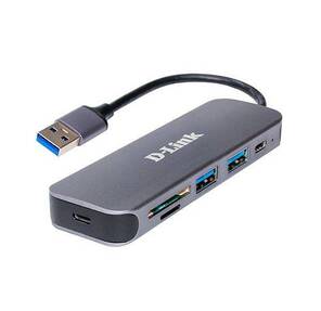 D-Link DUB-1325 / A2A Концентратор с 2 портами USB 3.0,  1 портом USB Type-C,  слотами для карт SD и microSD и разъемом USB 3.0