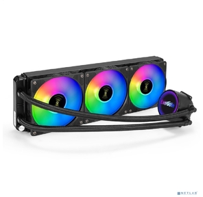 Exegate EX297325RUS Комплект водяного охлаждения BlackWater-360.PWM.RGB  (RGB подсветка,  LGA2066 / 2011 / 1366 / 1150 / 1151 / 1155 / 1156 / 1200 / 1700 / 1851 / AM4 / AM5 / FM1 / FM2 / FM2+ / AM2 / AM2+ / AM3 / AM3+,  TDP 280W,  Fan 120mm