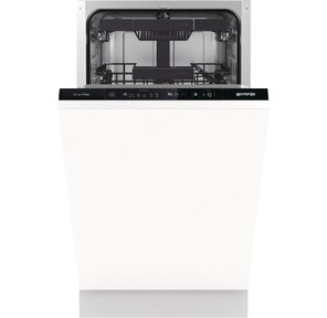 Встраиваемые посудомоечные машины GORENJE Узкая,   81.5x44.8x55,  11 комплектов посуды,  5 программ,  3 корзины,  полный Aquastop,  ЖК дисплей,  5 уровней разбрызгивания воды,  А++