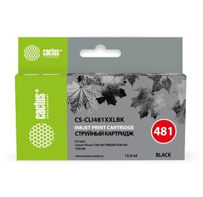 Картридж BLACK 12ML CS-CLI481XXLBK CACTUS