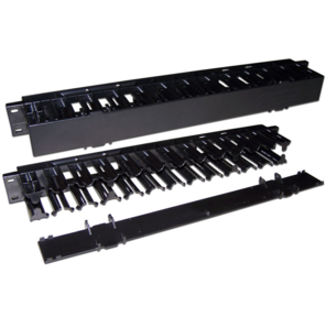 Кабельный органайзер Вертикальный Lanmaster LAN-ORG / CVP-1U односторонний кольца 1U шир.:19" глуб.:44мм