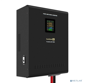 Exegate EX296005RUS ИБП  (инвертор,  синус,  для котла) настенный ExeGate FineSine SX-7000.LCD.AVR.2SH.T <7000VA / 5000W,  чистая синусоида,  цветной LCD-дисплей,  AVR,  2*Schuko + клеммы,  линейно-интерактивны