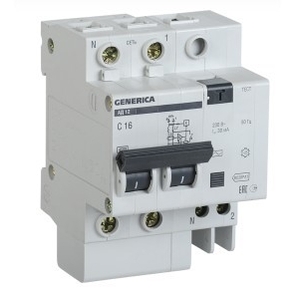 Iek MAD15-2-016-C-030 Диф.автомат АД12 2Р 16А 30мА GENERICA
