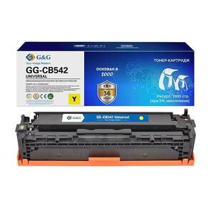 Картридж G&G,  аналог HP CB542A / CE322A / CF212X /  Canon 716Y  /  316Y желтый 1.4k с чипом