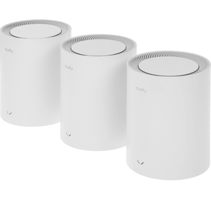 Бесшовный Mesh роутер Cudy M3000  (M3000 (3-PACK) WHITE) AX3000 100 / 1000 / 2500BASE-T белый  (упак.:3шт)