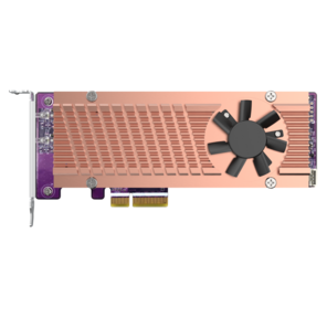 QNAP QM2-2P-244A Dual M.2 22110 / 2280 SATA SSD expansion card  (PCIe Gen2 x2),  Low-profile bracket pre-loaded,  Low-profile flat and Full-height are bundled  (shorter version to support TVS-x82 / TS-x77 PCIe slot 2 & slot 3)