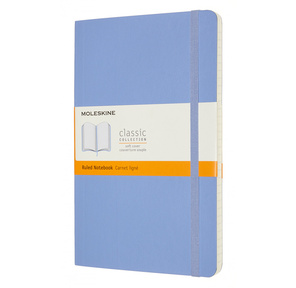 Блокнот Moleskine CLASSIC SOFT QP616B42 Large 130х210мм 240стр. линейка мягкая обложка голубая гортензия