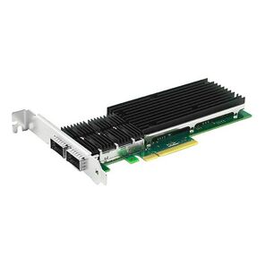 Network Interfaced Card LR-LINK LREC9902BF-2QSFP+,  40GBASE Fiber PCIe x8 NIC  (Dual QSFP+),  Intel XL710,  2 x QSFP+.  Analogs: Silicom: PE340G2QI71 ,  Intel: XL710-QDA2