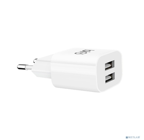 Bion Сетевое Зарядное Устройство,  2*USB-A,  10 Вт,  белый [BXP-ADP-2A-10W]