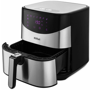Аэрогриль Kitfort KT-2231,  мощность 1700Вт,  серебристо-черный