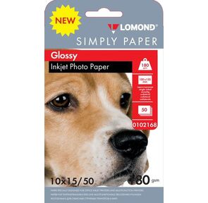 Фотобумага LOMOND 180 г / м2 односторонняя экономичная глянцевая,  10х15  50л
