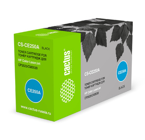 Тонер Картридж Cactus CS-CE250A черный для HP Сolor LaserJet CP3525 / CM3530  (5000стр.)