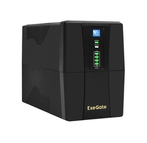 Exegate EX292785RUS ИБП ExeGate Power Back BNB-1000.LED.AVR.2SH <1000VA / 650W,  LED,  AVR,  2*Schuko,  Black>