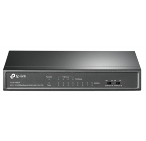 8-port 10 / 100 Mbps unmanaged switch with 4 PoE ports,  metal case,  desktop installation,  PoE budget-41w.