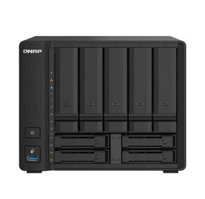 SMB QNAP TS-932PX-4G 9-Bay NAS,  5 x 3.5" and 4 x 2.5" drive slots,  Alpine AL324 ARM quad-core 1.7GHz,  4 GB DDR4  (1x 4 GB) up to 16 GB  (1 x 16 GB),  2 x 10GbE  SFP+,  2 x 2.5 GbE LAN