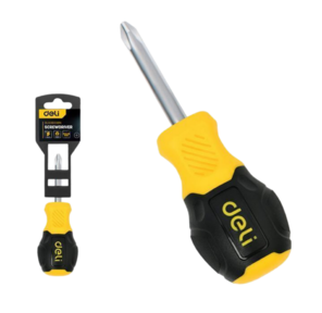 Крестовая отвертка Deli DL636038N PH2x38мм сталь Cr-V,  двухкомпонентная прорезиненная рукоять