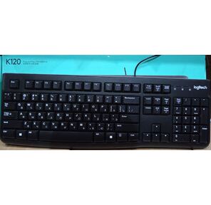 Клавиатура USB K120 ANSI EN / RU BLACK 920-002583 LOGITECH [