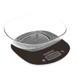 Весы кухонные Centek CT-2456  (шоколад) электр.,  max 7кг (!!!),  шаг 1г,  большая съемная чаша,  дисплей