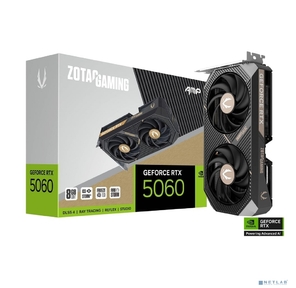 Видеокарта Zotac PCI-E 5.0 RTX 5060 AMP NVIDIA GeForce RTX 5060 8Gb 128bit GDDR7 2550 / 28000 HDMIx1 DPx3 HDCP Ret
