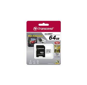 Transcend 64GB microSDHC Card UHS-I Class 10 High Endurance R / W 21 / 20 MB / s