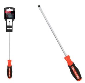 Шлицевая DL3451 SL8x200мм сталь S2,  матовый стержень,  двухкомпонентная прорезиненная рукоять