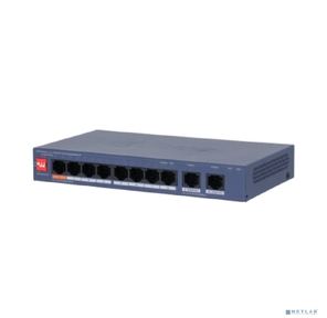 DAHUA DH-CS4010-8ET2GT-60 8-портовый PoE коммутатор с функцией облачного управления,  8xRJ45 100Mb,  2xRJ45 1Gb uplink