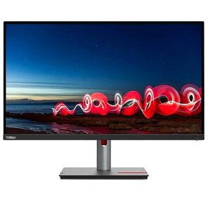 Монитор Lenovo 27" T27h-30 Black / Red,  16:9,  IPS,  2560x1440,  4ms,  350cd,  60Hz,  1xHDMI,  1xDP,  USB-C,  4xUSB,  LAN,  HAS