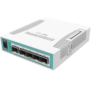 MikroTik CRS106-1C-5S Коммутатор Cloud Router Switch with QCA8511 400MHz CPU,  128MB RAM,  1x Combo port  (Gigabit Ethernet or SFP),  5 x SFP