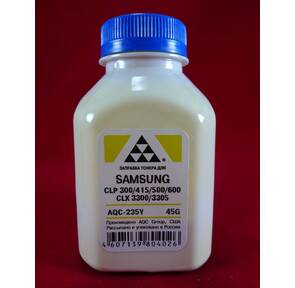 Тонер SAMSUNG CLP 300 / 315 / 320 / 325 / 360 / 415 / 500 / 510 / 600 / 610 / 660 / CLX3300 / 3305 Yellow,   (фл.45г.) AQC фас. Россия