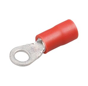 Клемма KLS8-01103-RVS1.25-3.5  (SG57600)  (TRI-1.25-3S)  (VF1.25-3A),  тип "О"; 3.7мм,  изолированная,  провод 0.25-1.5  (красная)\KLS