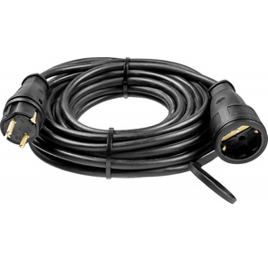 Удлинитель силовой Зубр 55017-10 3x2.5кв.мм 1розет. 10м КГ 20A без катушки черный