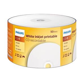 Диск DVD+R Philips 4.7 Gb,  16x,  Bulk  (50),  Printable  (50 / 600)