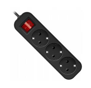 Defender Удлинитель с заземлением G330 Выключатель,  3.0 м,  3 розетки  (99334)