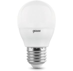 GAUSS 53227T Светодиодная лампа LED Elementary Шар 7W E27 4100K 1 / 40  (3 лампы в упаковке)