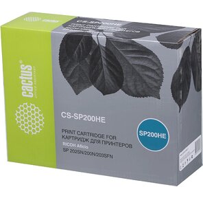 Cactus CS-SP200HE Тонер Картридж черный для Ricoh SP 202SN / 200N / 203SFN  (2600стр.)