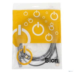 Bion Кабель удлинительный USB 2.0 A-A  (m-f),  позолоченные контакты,  ферритовые кольца,  3м,  черный [BXP-CCF-USB2-AMAF-030]