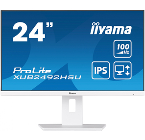 Монитор Iiyama 23.8" ProLite XUB2492HSU-W6 белый IPS LED 0.4ms 16:9 HDMI M / M матовая HAS Piv 250cd 178гр / 178гр 1920x1080 100Hz DP FHD USB 4.9кг