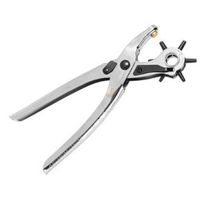 Револьверный дырокол для кожи 6-в-1 Deli DL1919С 9"; Размер: 9 дюймов. 2,  2, 5,  3,  3, 5,  4,  4, 5 мм. Формованный пуансон: Cr-V Хромированный.