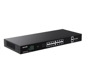 Tenda TEG1120P-16-150W Коммутатор неуправляемый PoE,  18 портов,  18x1 Гбит / с,  PoE 16х30 Вт  (до 150Вт),   SFP 2x1 Гбит / с,  установка в стойку