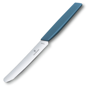Нож кухонный Victorinox Swiss Modern  (6.9006.112) стальной столовый лезв.110мм прямая заточка синий