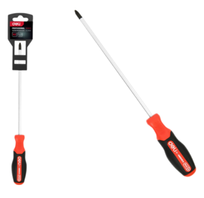 Крестовая DL3462 PH2x150мм сталь S2,  матовый стержень,  двухкомпонентная прорезиненная рукоять