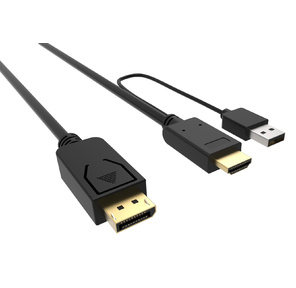 Кабель аудио-видео Buro HDMI  (m) / DisplayPort  (m) 2м. Позолоченные контакты черный  (HDMI-DP-2M)