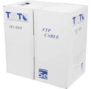 Кабель TWT  (TWT-5EFTP) FTP. 4 пары. Кат.5e. PVC. серый. 305 метров