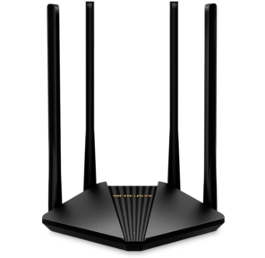 AC1200 Dual-Band Wi-Fi Gigabit Router,  4× Fixed External Antennas,  2× Gb LAN Ports,  1× Gb WAN Port