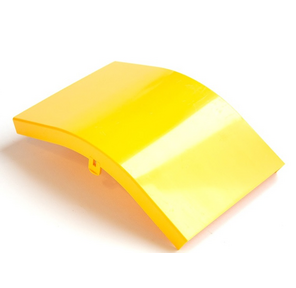 Крышка внешнего изгиба 45° оптического лотка 120 мм,  желтая