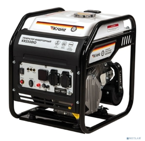 Генератор инверторный KR2500IO,  2, 5кВт,  230В,  7л,  открытый корпус,  ручной старт KRANZ