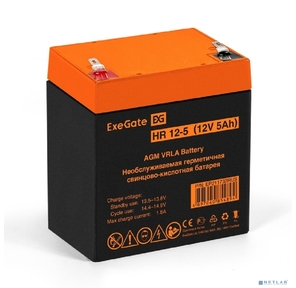 EXEGATE EP211732RUS Аккумуляторная батарея  Exegate EG5-12  /  EXG1250,  12В 5Ач,  клеммы F1  (универсальные)